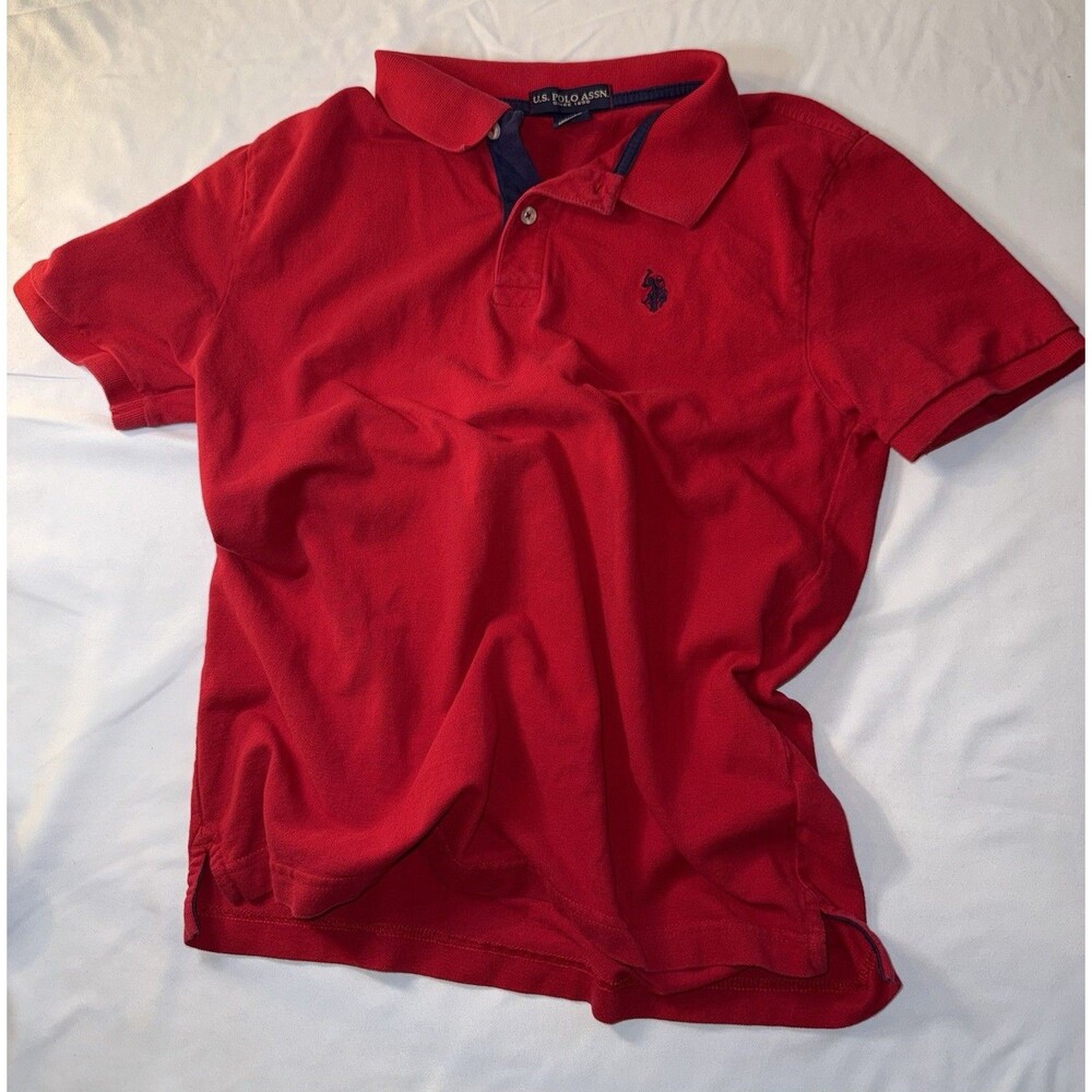 US Polo Assn Red Polo, Boys Size XXL(18, RN98826